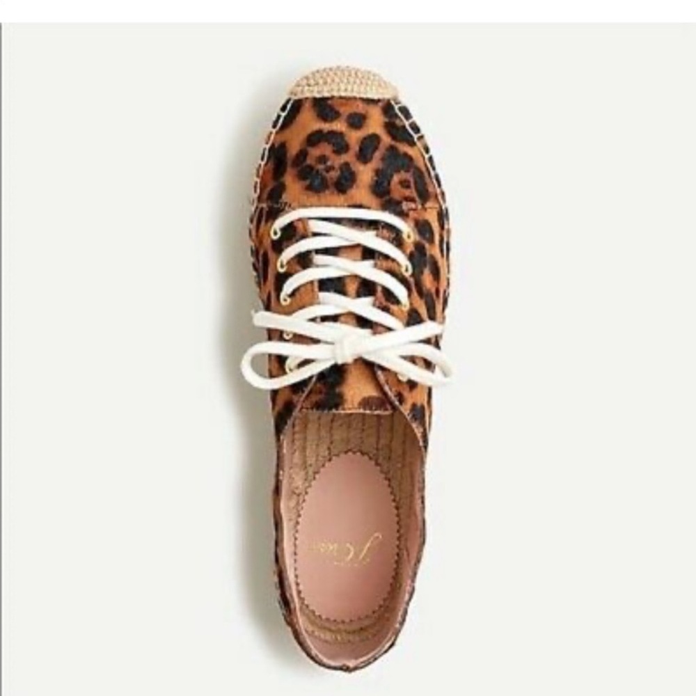 J.Crew Espadrille Sneakers in Leopard Calf Hair, New, Never Worn - Picture 3 of 7
